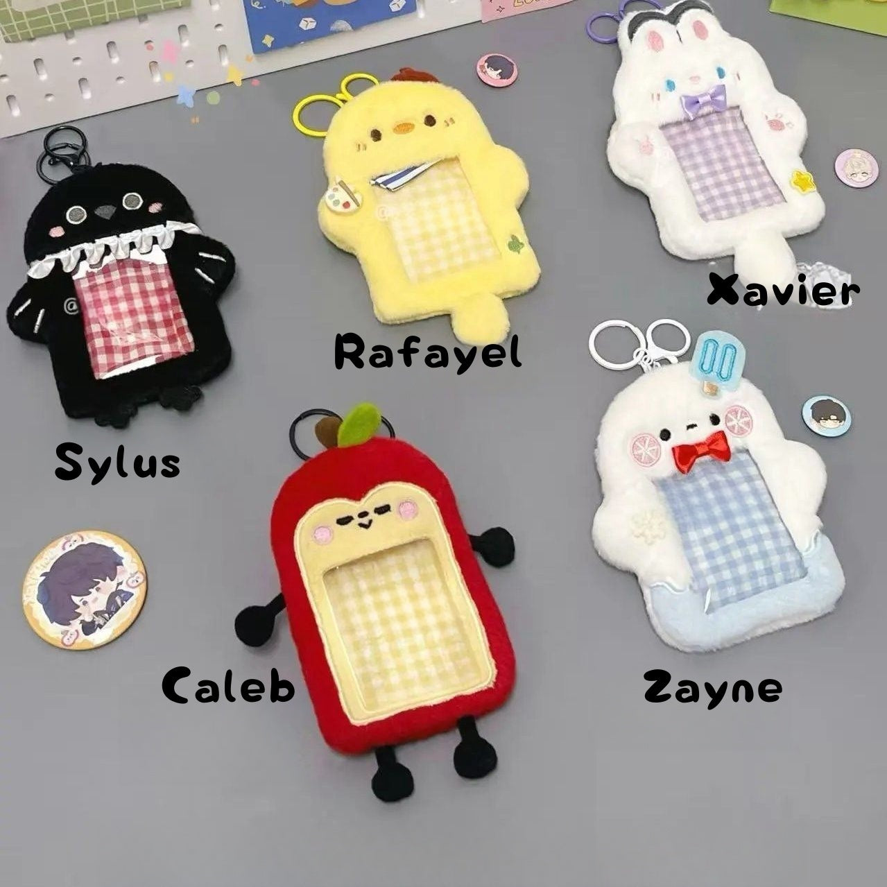 Love and Deep Space all Character Zayne Sylus Xavier Plush Q Style Card holder