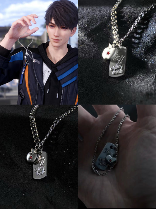 Love and Deep Space the character Caleb 's  Apple necklace